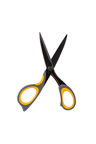 zola Desk scissors, stainless steel, handle to hand shape, black/orange