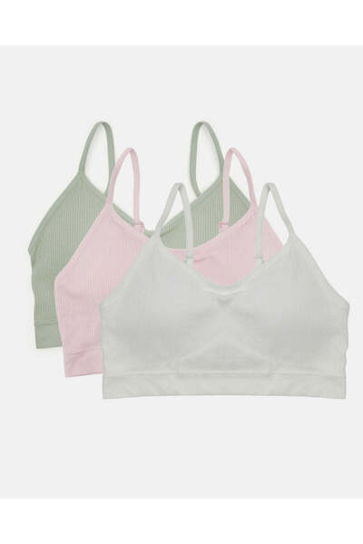 REDTAG Women's 3Pack Rib Scoop Neck Comfort Bra