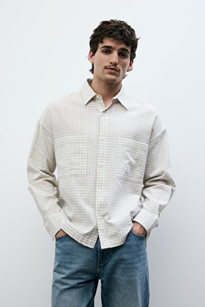 Pull & Bear Cepli uzun kollu gömlek