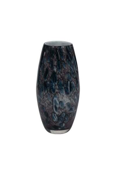 Sagebrook Home 9" AMALDA MEDIUM BLUE GLASS VASE