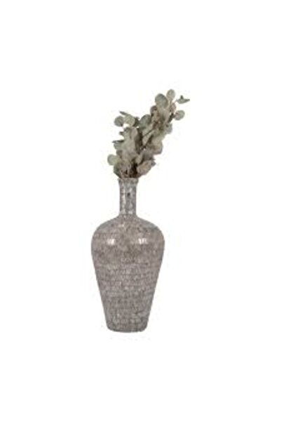 Sagebrook Home GLASS, 24" MOSAIC VASE, BROWN QUARTZ