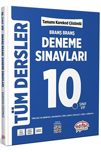 Editör Yayınevi Editör 10. Sınıf Tüm Dersler Ünite Ünite Deneme Sınavları Çöz...