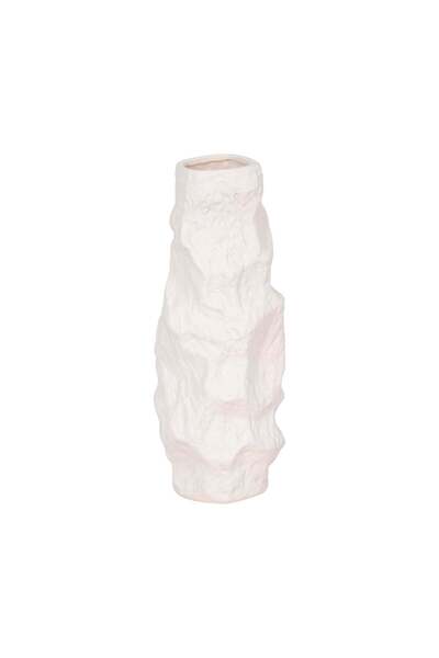 Sagebrook Home 17" Jagged Textured Vase, White