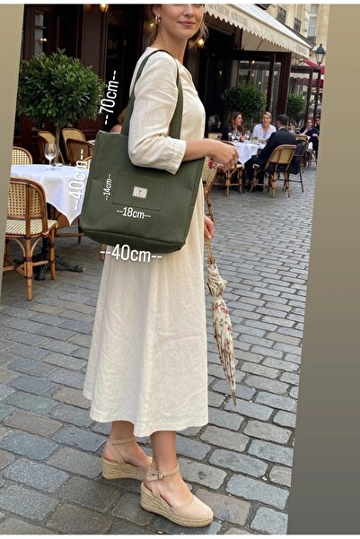 Zümrüdüanka Handmade Women's Shoulder Bag Dark Green Color