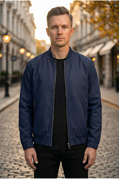 LTC Jeans Palton de pilot pentru bărbați, cu croială normală, din țesătură te...