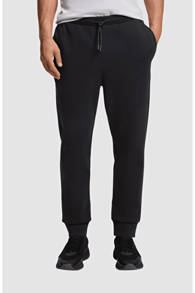 BOSS Men's Regular Cut Elastic Waist and Cuffs Flexible Cotton Black Sweatpan...