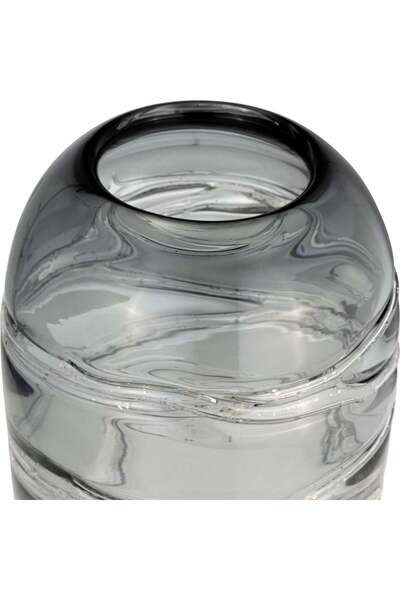 Sagebrook Home GLASS, 13"H VEINED VASE, SMOKE