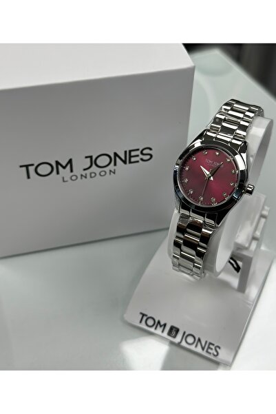 Tom Jones Çelik Kordon Bordo Kadran KOL SAATİ