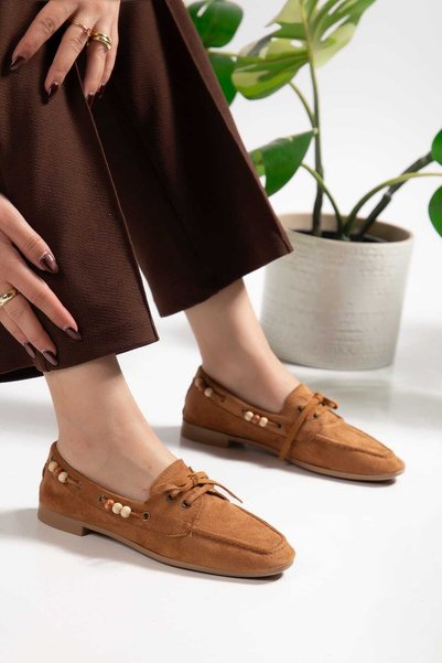SHESTORE Women's Beaded Detailed Loafer Casual Shoes