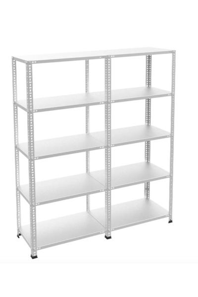 ALANRAF 5 Katlı Duble Galvaniz Çelik Raf - Depo, Arşiv, Kiler, Dosya, Market ...