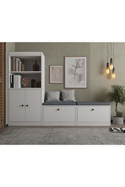 nettrends.net the new trend of shopping Kitaplıklı Kapaklı Dolap ve 2'li Sand...