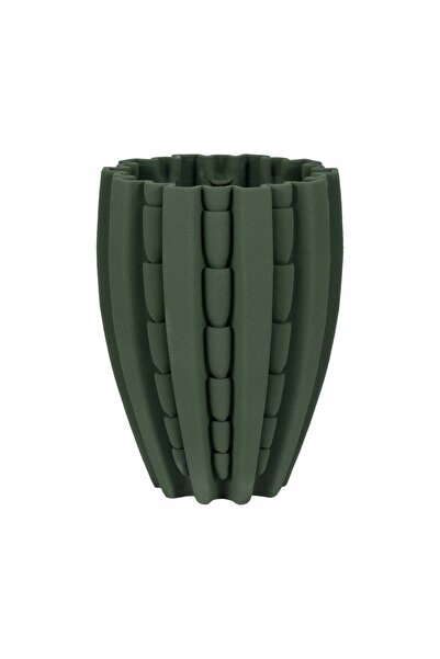 Sagebrook Home LAKELAND 3D PRINTED VASE, GREEN