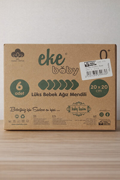 Ekebaby %100 COTON 6 LI BEBEK AĞIZ SİLME MENDİLİ
