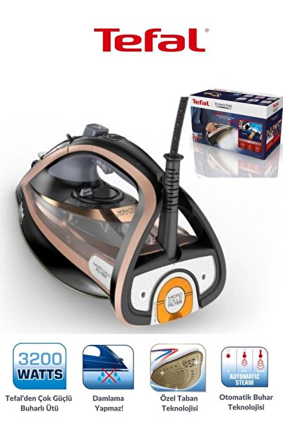 TEFAL 260gr ŞOK Buharlı 3200W yüksek güçlü Mükemmel Taban Ultimate Buharlı Ütü