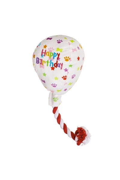OEM Toy dog, string and sound effect "happy birthday" balloon 13x8x23cm