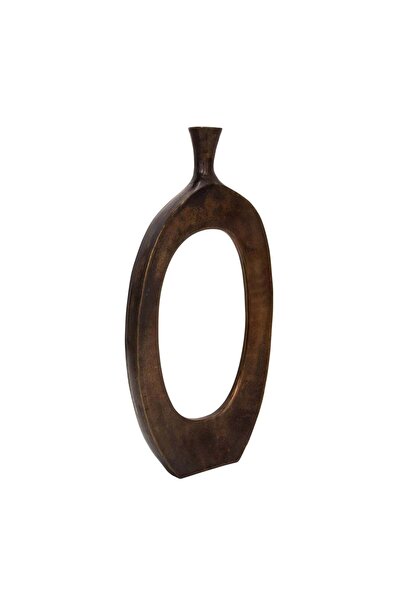 Sagebrook Home مزهرية من الألومنيوم بارتفاع 25 بوصة، مزينة بفتحة، لون برونزي