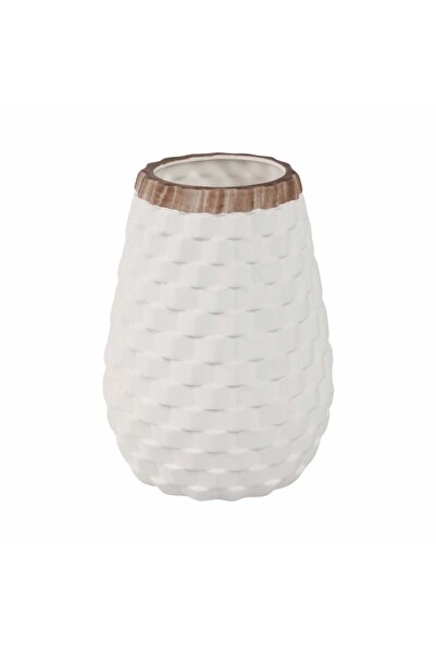 Sagebrook Home 9" Textured Vase, White