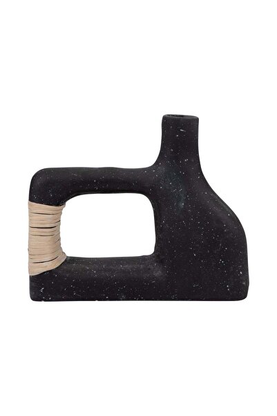 Sagebrook Home مزهرية عصرية من إيكوميكس، مقاس 10 بوصات، لون أسود