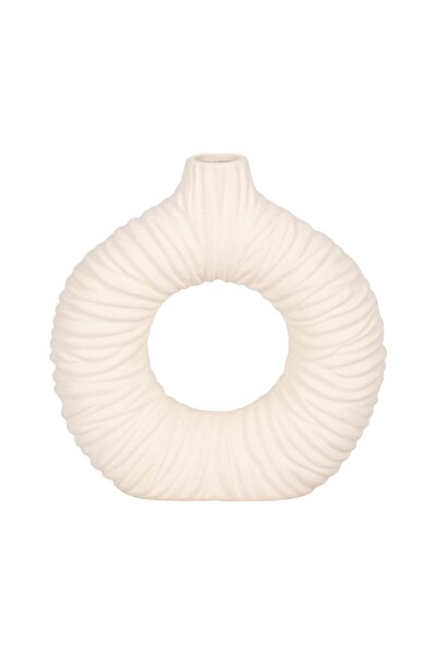 Sagebrook Home مزهرية إمبري كريم/أسود