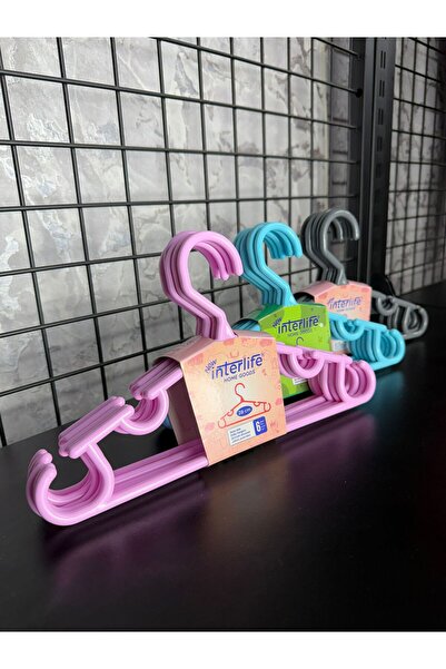 interlife plastik 18-Piece Baby and Children's Hangers – 3 Sets X 6 Thick Dur...