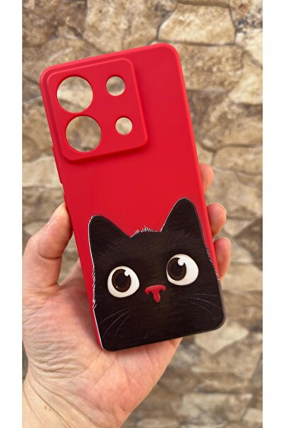 Vip Case Redmi Note 13 Pro 5g Compatible Cute Black Cat Patterned Silicone Sh...