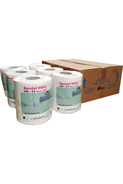 Pure MAXI ROLL TISSUE, EMBOSSED, 1X6ROLL/CTN, 300MTRS+ 50 MTRS FREE