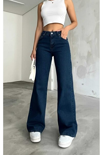 BİENAL BUTİK Pantaloni de damă Peach Ikon 90's, albastru închis, bleumarin, c...