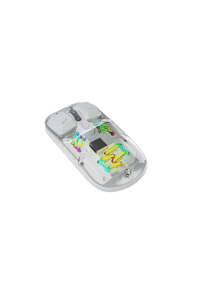 porodo Transparent 2.4G And Bluetooth Dual-Mode Wireless Mouse