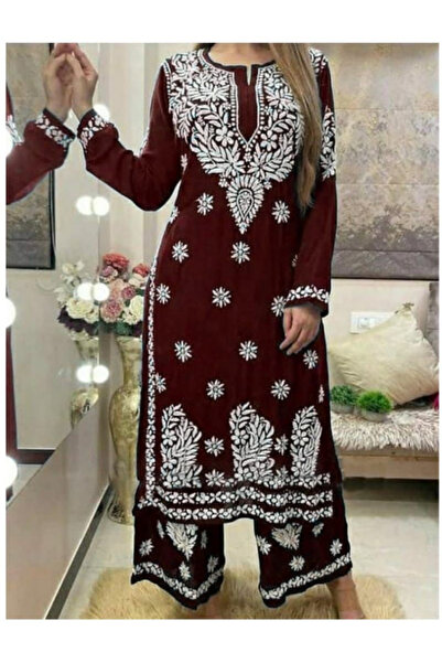 MYSMAR Maroon Rayon Salwar Kameez Set - HRT3706 | Maroon