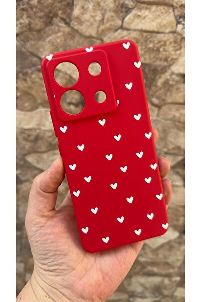 Vip Case Redmi Note 13 Pro 5G Uyumlu Mini Beyaz Kalp Desenli Silikon Darbe Em...
