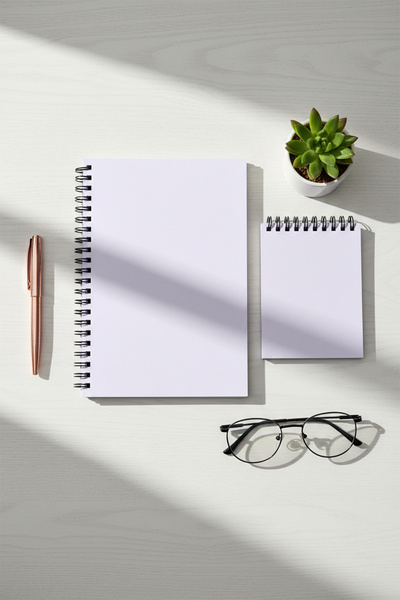 giftkonsept Colorful Pages A5 Spiral Notebook & A6 Notepad 50 Sheets Transpar...