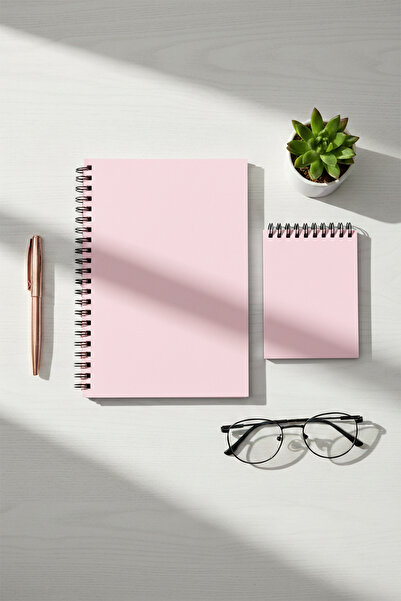 giftkonsept Caiet A5 cu spirală și pagini colorate & Blocnotes A6 50 de coli ...