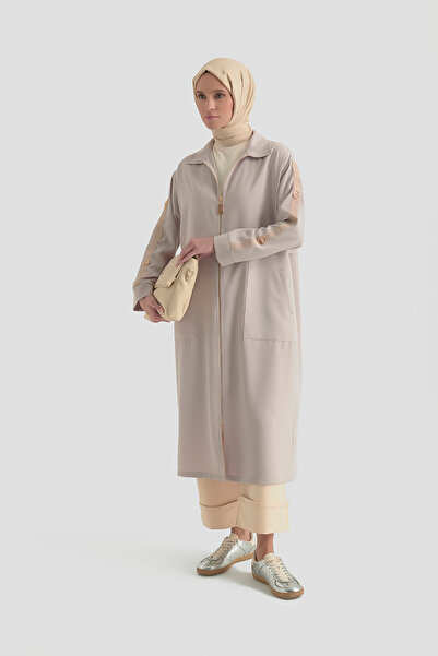 Armine TREND Kolları Şerit Detaylı Boydan Fermuarlı Allerli Giy Çık Taş 26YT516