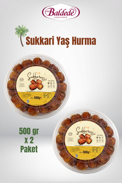 ÇEREZCİ AKİF BALDEDE Sukkari Yaş Hurma 1 KG (2x500gr) Medine Yaş hurma