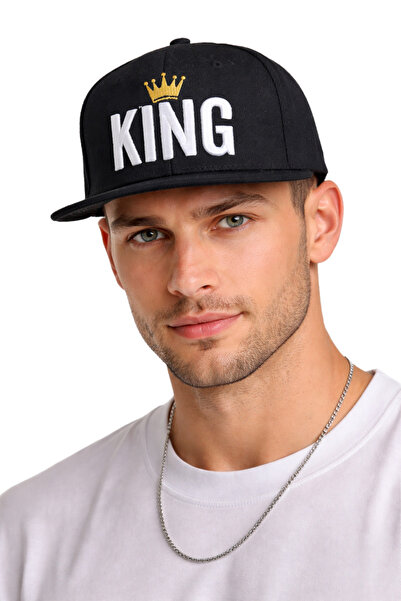 HatClub Exclusive Pălărie pentru bărbați King, neagră, brodată, tip snapback,...