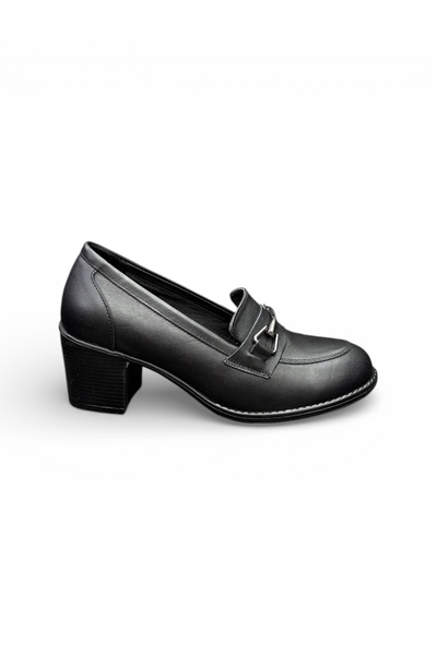 İYİSİNDEN SHOES Women's Leather Buckle Thick Heel Laofer