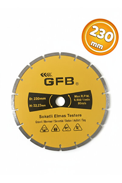 GFB GFB2390 Soketli Elmas Beton Tuğla Mermer Kesme Diski 230 mm