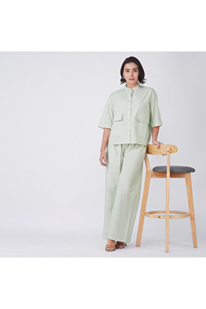 LINELLE Mint Green Cotton Poplin Co-Ord Set