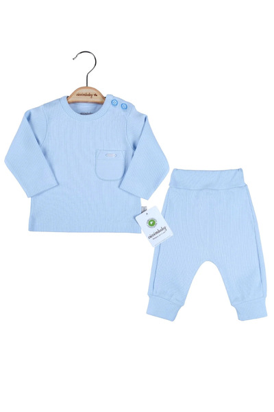 DMR Elegance Pocket Embroidered Shoulder Buttoned 100% Cotton Baby Boy Set