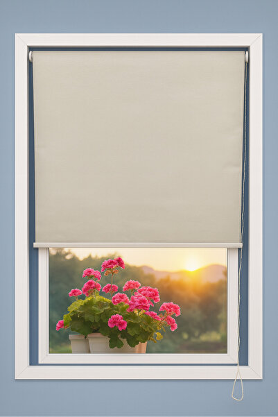 My Home Durable and easy-to-install sun and light blocking roller blind for w...