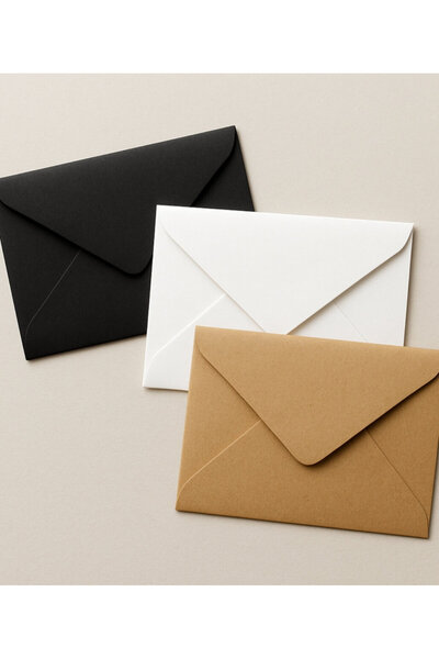 Bimotif مجموعة مغلفات صغيرة، مغلفات دعوات، مقاس 7x9 سم، 30 قطعة (10 مغلفات كر...