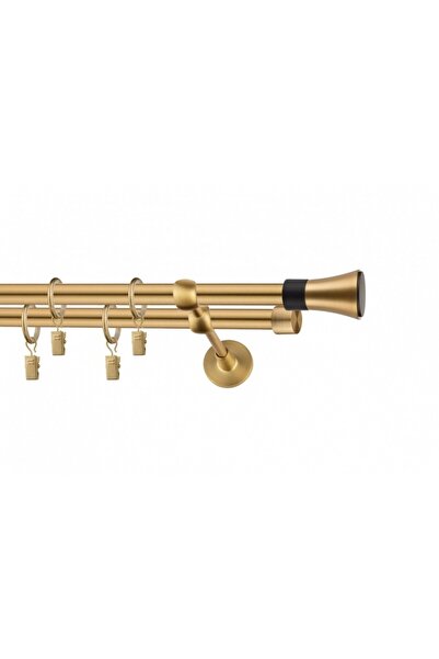 KLEIDECO galerie metal 19/19 mm HAWAII dubla, auriu-mat, 240 cm, capete HONULULU