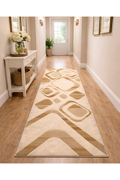 Padişah Halı Nepal Serisi %100 Akrilik 100x200 Bej Renk Seri Sonu Halı