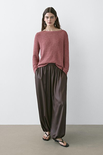 Massimo Dutti Geniş yaka triko kazak