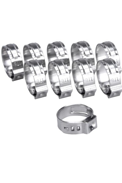 Extol Premium Hose clamp set, Extol Premium, stainless steel, 10 pcs, 17.8 mm