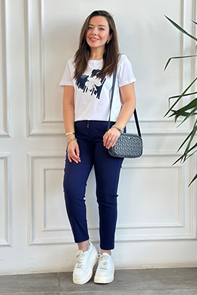 yb yağmur butik Double Leg Elastic Waist Trousers