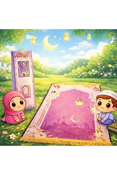 GENERAL سجاد صلاة قابلة للطي للأطفال مع حقيبة حمل - هدية لرمضان والعيد