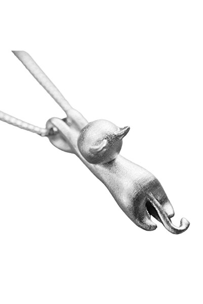 EFAYN.RO Lant dama, pandantiv cu pisica jucausa, model delicat, tematica I lo...