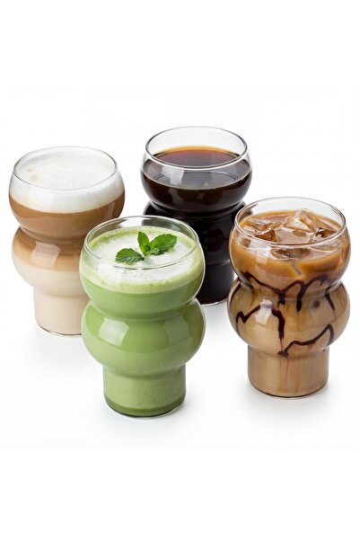 Zence Design Badr 4-Set Bubble Drink Glasses – 500 ml