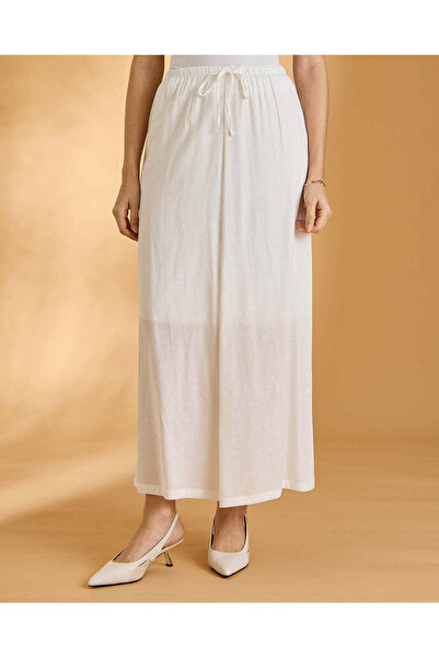 REDTAG Women White Elasticated A Line Skirt